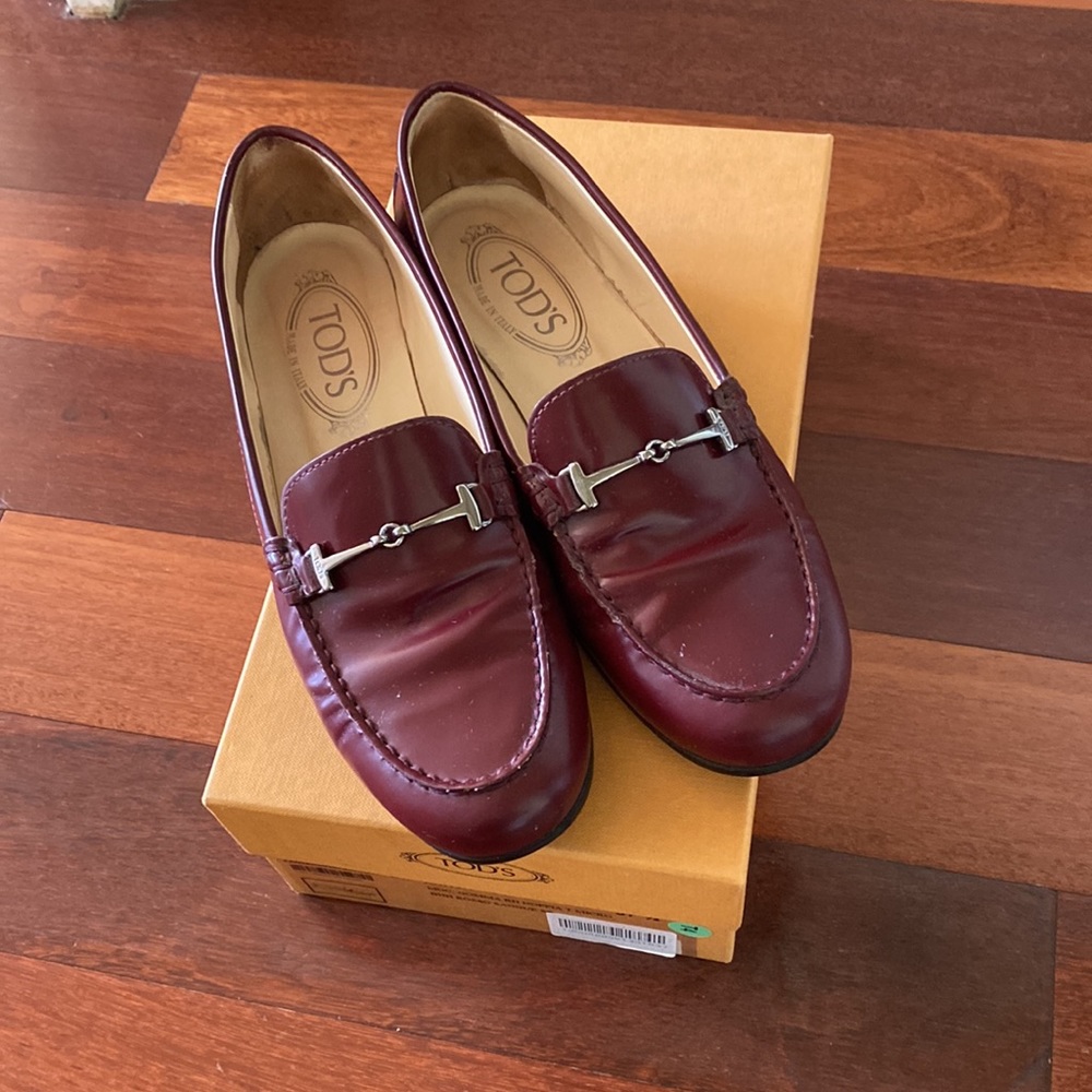 Tod’s gomma rh doppia loafer in burgundy